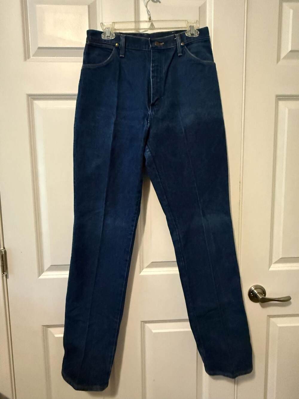 Vintage Wrangler Dark Wash Denim Cowboy Cut Straight Leg Jeans